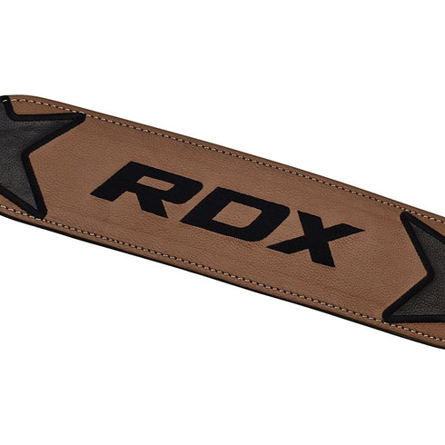 RDX 4 INCH BROWN LEATHER GYM BELT-9